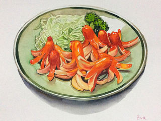 第5期水彩插画全日班第12、13周作业——美食篇