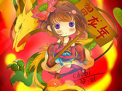 新年贺图*2（个人主页-ZMTE0MjU3Ng==） - 艺术插画 - 站酷设计师chobi原创素材 - 站酷ZCOOL