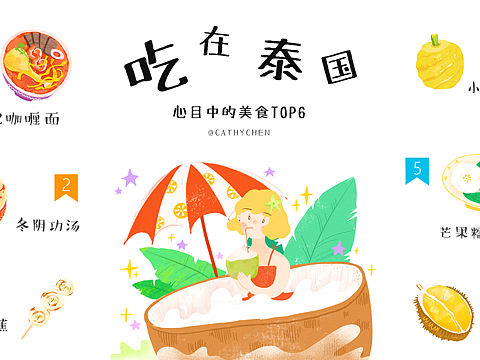 吃在泰國（個人主頁-ZMjk0MTk2NjA=） - 創(chuàng)作習作 - 站酷設計師CathyChen萌萌噠原創(chuàng)素材 - 站酷ZCOOL