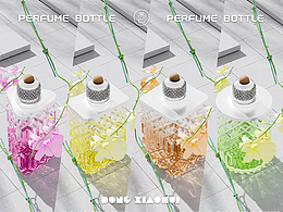 香水瓶焦散效果-产品海报