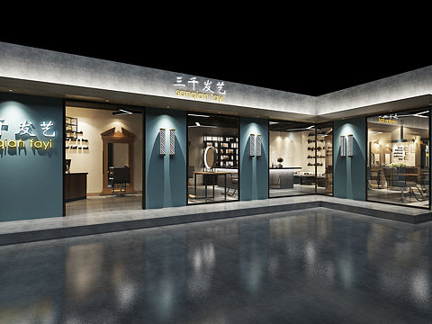 三千发艺门头展示