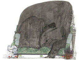 《黑熊先生的旅行》繪本部分原稿