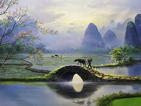 龙蟠1384900精品油画作品6642