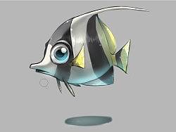 画鱼的小教程 （很长时间没用SAI画东西了  最近练练手  自己yy一下&nbsp;后面有步骤 ）