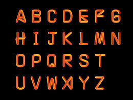 混合效果立体英文字体设计