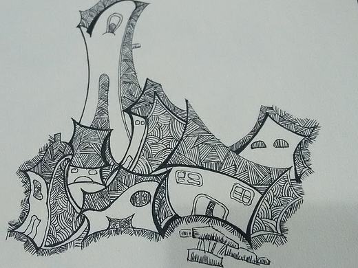 黑白装饰画