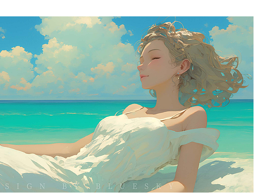 躺平-看鯨.聽海（個(gè)人主頁(yè)-ZNjg2OTA5MTI=） - 藝術(shù)插畫 - 站酷設(shè)計(jì)師Blue嚕嚕嚕原創(chuàng)素材 - 站酷ZCOOL