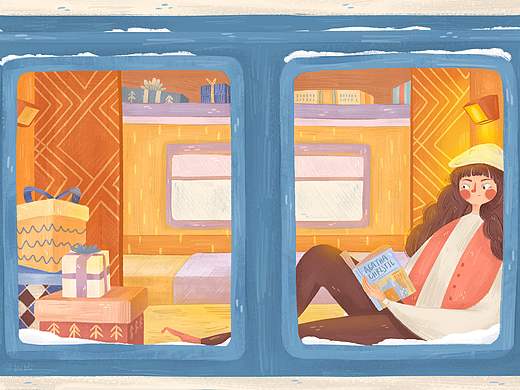 复古风电影插画练习