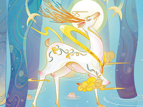 國(guó)潮插畫(huà)（個(gè)人主頁(yè)-ZNjA1MjA4OTY=） - 商業(yè)插畫(huà) - 站酷設(shè)計(jì)師異耳兔原創(chuàng)素材 - 站酷ZCOOL