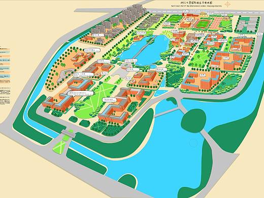 武夷学院手绘校园地图张小毛lo370山西财经大学手绘校园地图栩栩栩栩