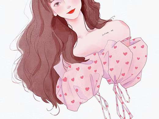 糖果少女插画