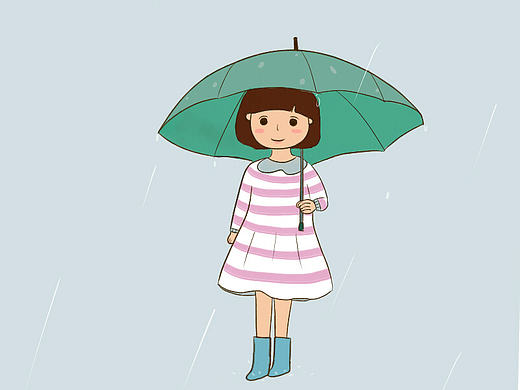 下雨天（個(gè)人主頁(yè)-ZMTkxNjQ0OTY=） - 商業(yè)插畫 - 站酷設(shè)計(jì)師妮紙同學(xué)原創(chuàng)素材 - 站酷ZCOOL