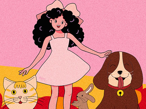 👧🏻🐱🐶🐰🌸