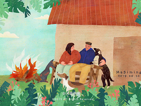 欢乐系列之5（个人主页-ZMzc1OTg3NDQ=） - 商业插画 - 站酷设计师河童果果原创素材 - 站酷ZCOOL