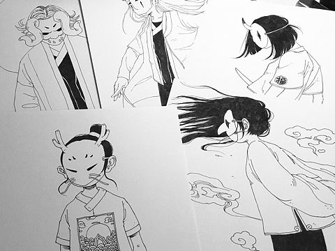 画一组戴面具的人（个人主页-ZMjUxMzc5MTY=） - 创作习作 - 站酷设计师亦平原创素材 - 站酷ZCOOL