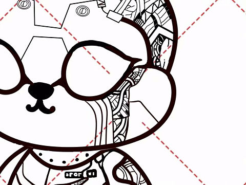 潮玩公仔兔子机械风