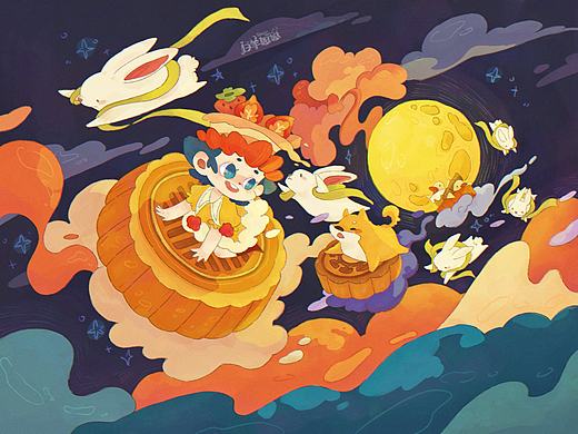 原创IP小蛋糕 系列插画