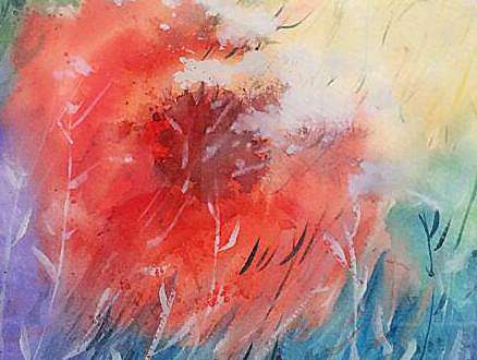 水彩练习《生如夏花之绚烂》