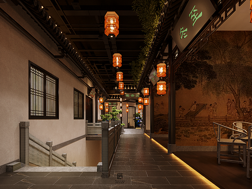 徽中式餐厅|把徽派建筑融入就餐环境