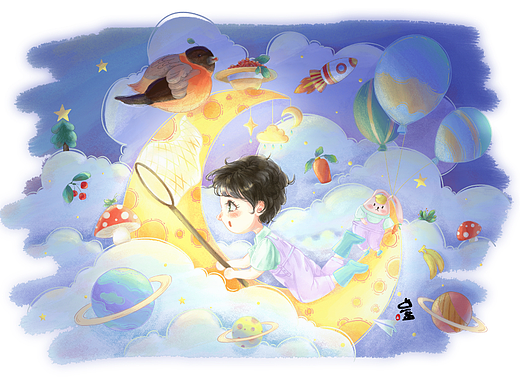 2022 生活的快乐（个人主页-ZNTkzMjY4MzY=） - 儿童插画 - 站酷设计师奶糖沏茶就点盐原创素材 - 站酷ZCOOL