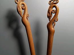 檀香鳳首簪＆茶針