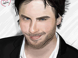 吸血鬼日記Damon招牌微笑---IAN（個(gè)人主頁(yè)-ZNjQzMzk2） - 創(chuàng)作習(xí)作 - 站酷設(shè)計(jì)師法蘭西小百合原創(chuàng)素材 - 站酷ZCOOL