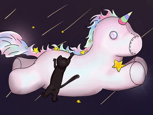 独角兽插画（个人主页-ZMzgxNjQ1Mjg=） - 儿童插画 - 站酷设计师暴躁水豚原创素材 - 站酷ZCOOL