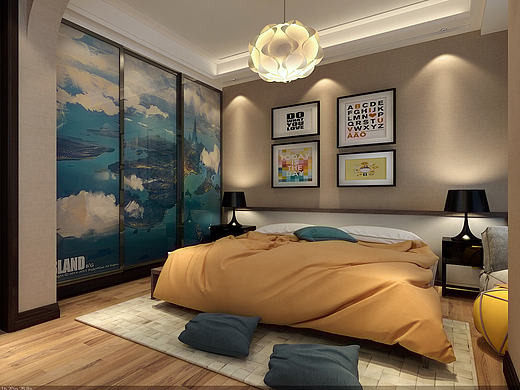 臥室（個人主頁-ZMjAyMTAyMjQ=） - 家裝設(shè)計 - 站酷設(shè)計師尚本原創(chuàng)素材 - 站酷ZCOOL