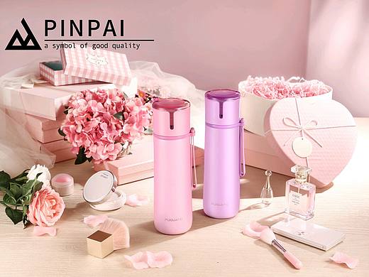 产品摄影 保温杯 女性 场景搭配 场景图 