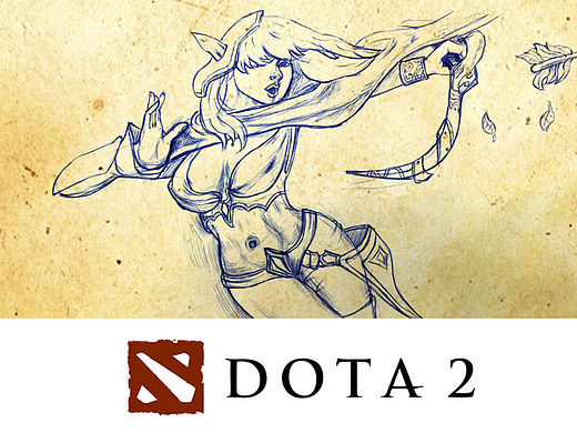dota 圆珠笔手绘
