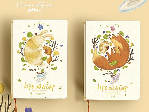 life on a cap（居然有狐狸和兔子）
