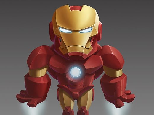 q版铁男附过程图（连夜赶制）（个人主页-ZMTIwMTQwODg=） - 创作习作 - 站酷设计师羽墨扬原创素材 - 站酷ZCOOL