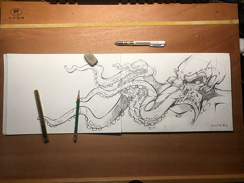 摸“魚”??（個人主頁-ZNDg3NDc2Mjg=） - 藝術(shù)插畫 - 站酷設(shè)計(jì)師涂山婭利原創(chuàng)素材 - 站酷ZCOOL