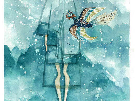 山海经•龙头鸟身兽（个人主页-ZMzg3NjY5MTI=） - 休闲/流行服饰 - 站酷设计师朱四顺原创素材 - 站酷ZCOOL