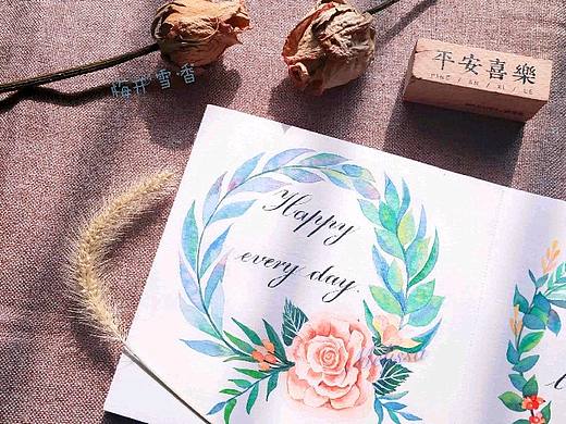 愿所有美好如约而至。(花环+古典英文系列原创插画)