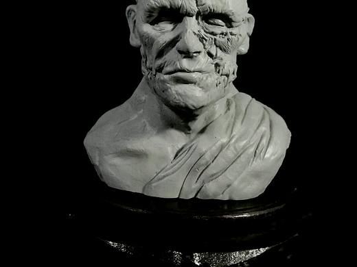 聖徒練習作品，GK胸像《喪僧》（個人主頁-ZMjE3MjA1NDA=） - 手辦/模玩 - 站酷設計師聖徒原創(chuàng)素材 - 站酷ZCOOL