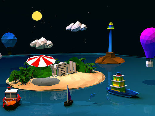 lowpoly 临摹（个人主页-ZMTkxMDM2MDQ=） - 场景 - 站酷设计师再渡津轻原创素材 - 站酷ZCOOL