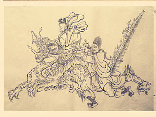 摹送子天王图