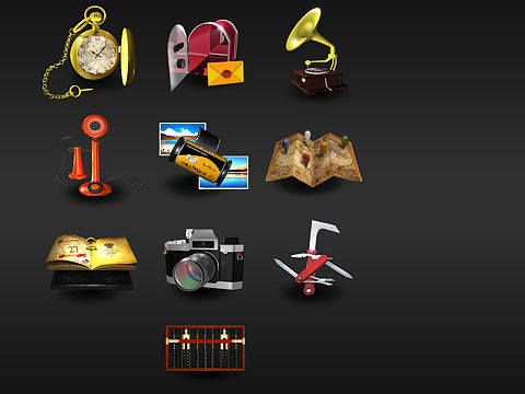 突然翻到朋友一起做的3维图标。