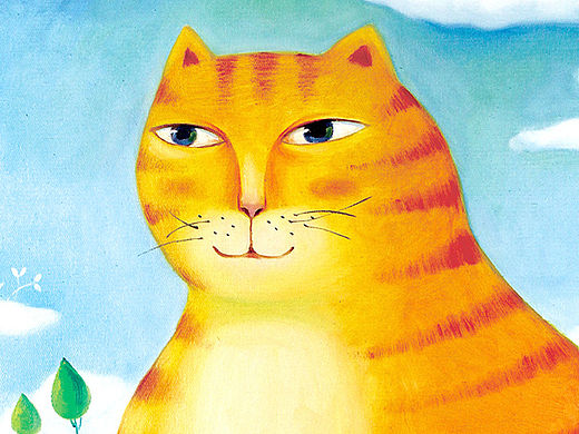 画儿晴天布面油画-猫·亲子系列