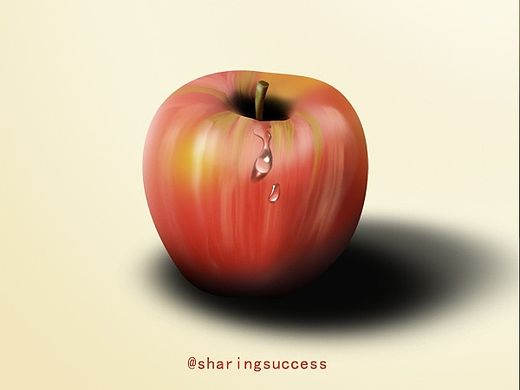 最近想吃苹果,没钱,画一个吧!!(鼠绘)