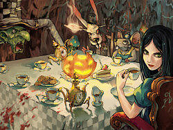 MAD HALLOWEEN TEA PARTY（个人主页-ZMTY0NTM4MA==） - 商业插画 - 站酷设计师cooler_fox原创素材 - 站酷ZCOOL