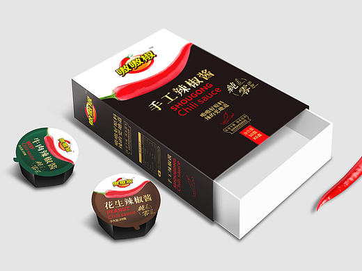 一款时尚辣椒酱包装设计风格