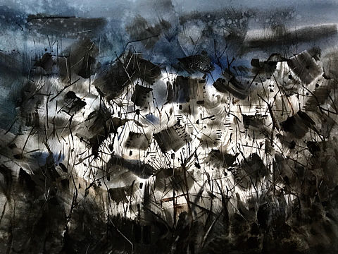 無夢到徽州之三（個人主頁-ZMjkyMDA3NzI=） - 繪畫 - 站酷設計師水彩學院蘇野原創(chuàng)素材 - 站酷ZCOOL