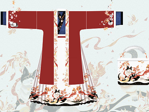 「汉服设计」去年出款的汉服设计稿