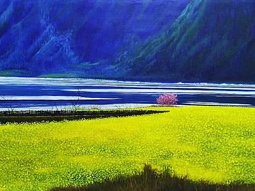 手绘油画布面油画摄影转绘放大油画