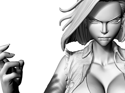 安卓18西洋镜龙珠模型