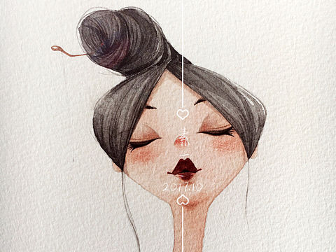 水彩人物头像