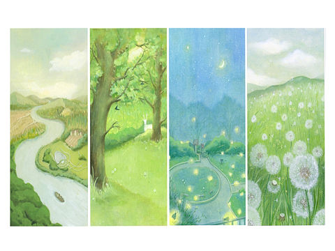 为杂志里一首现代诗歌绘制的插画