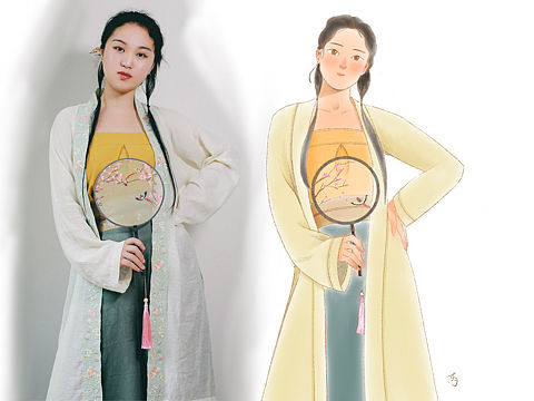 【插画人物】图转插画练习